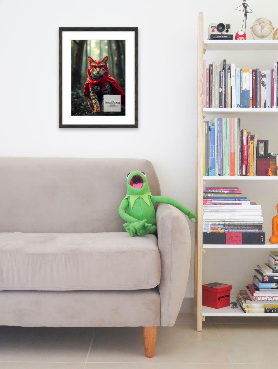 Bengal Cat Superhero Wall Art - Unique Feline Hero Poster, Vibrant Cat Lover Decor, Comic-Inspired Pet Artwork for Home or Office