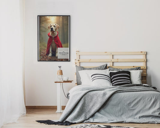 Labrador Superhero Wall Art - Cute Dog Poster for Pet Lovers, Hero Dog Decor, Fun Animal Print for Kids & Home Decor