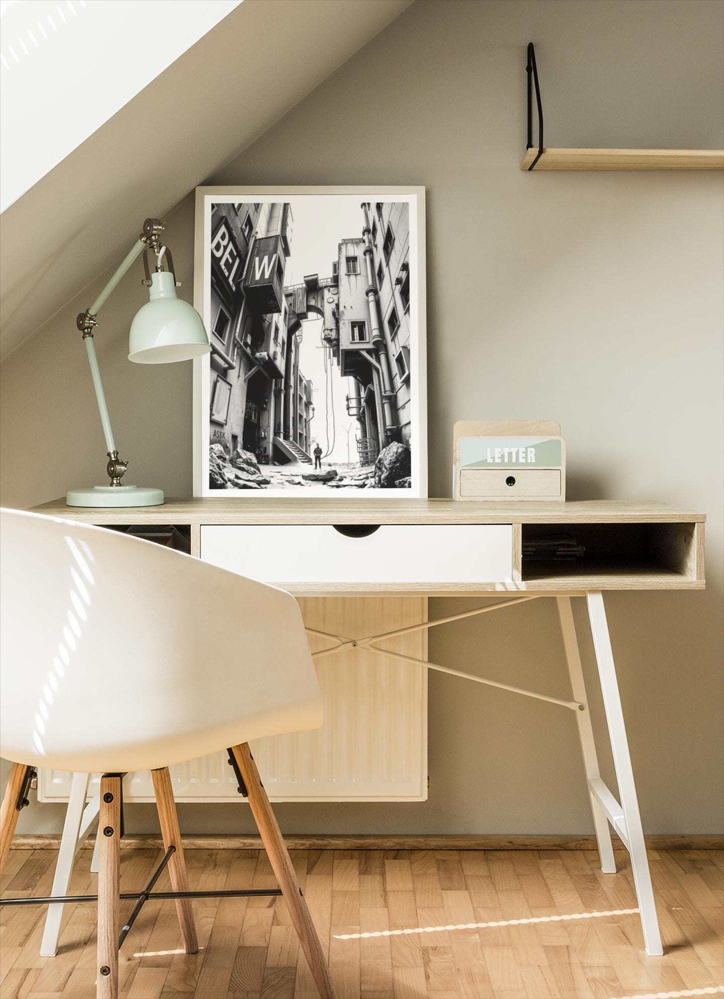 Brutalist Industrial Wall Art - Avant-Garde Modern Poster - Monochrome Abstract Print - Minimalist Art for Home & Office