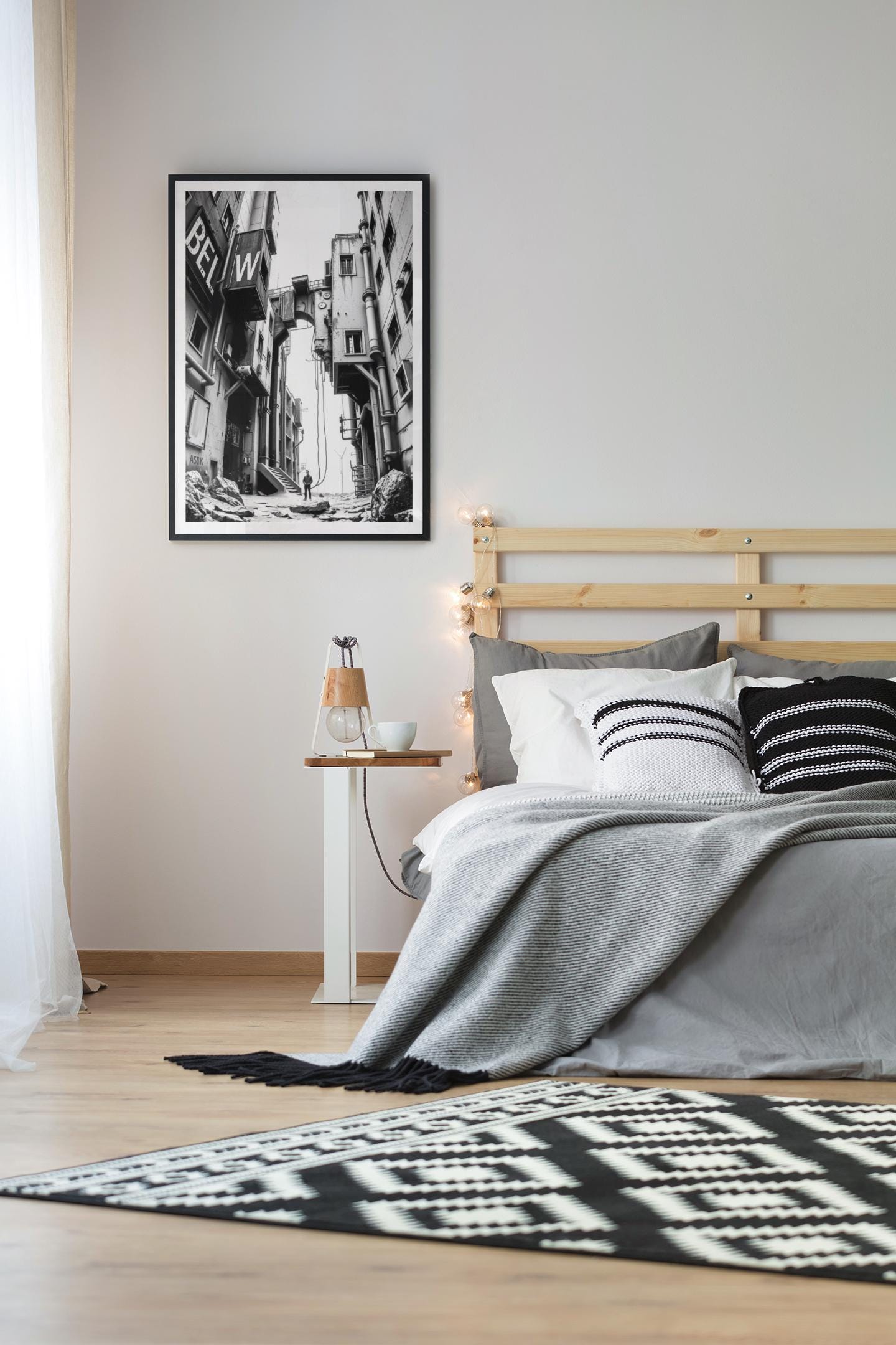 Brutalist Industrial Wall Art - Avant-Garde Modern Poster - Monochrome Abstract Print - Minimalist Art for Home & Office
