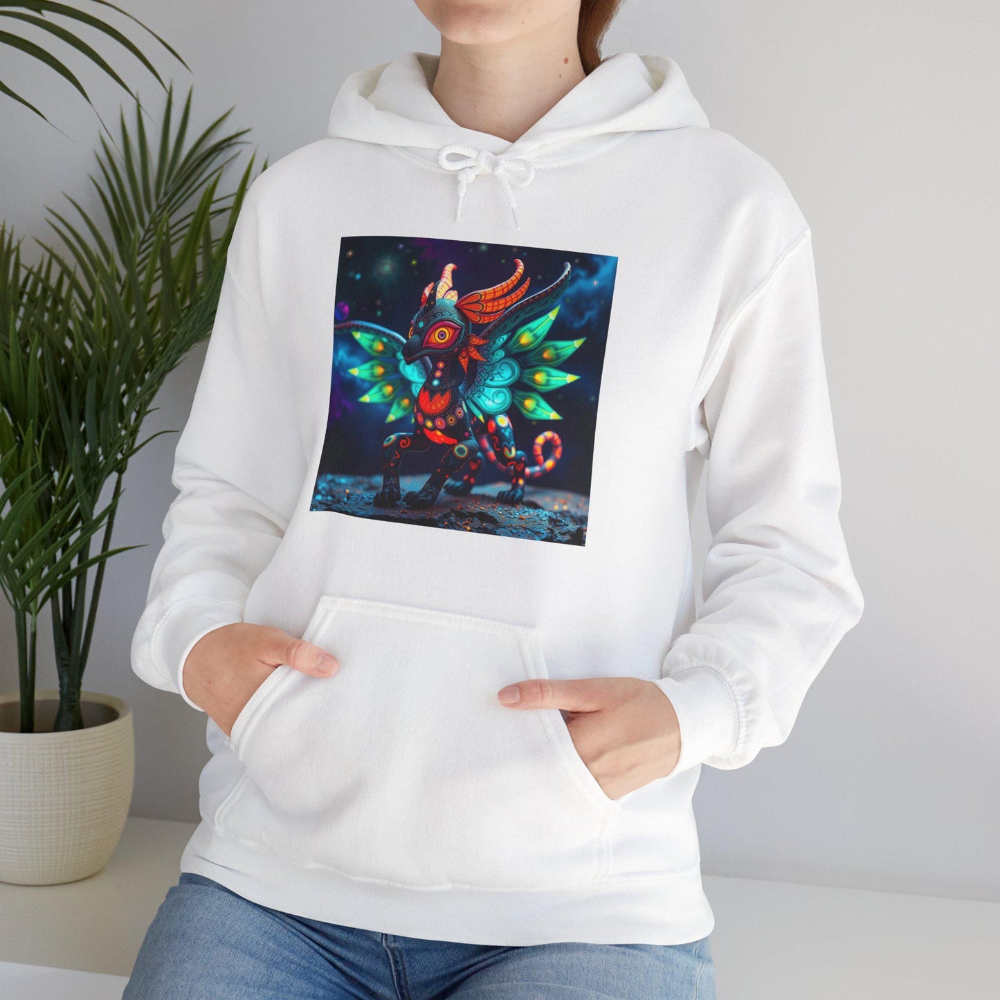 Vibrant Cosmic Alebrije T-Shirt - Colorful Mexican Spirit Anima Hoodie- Mystical Fantasy Shirt - Boho Festival Outfit